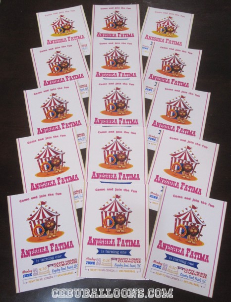 Carnival Theme Invitations (Aneshka Fatima)