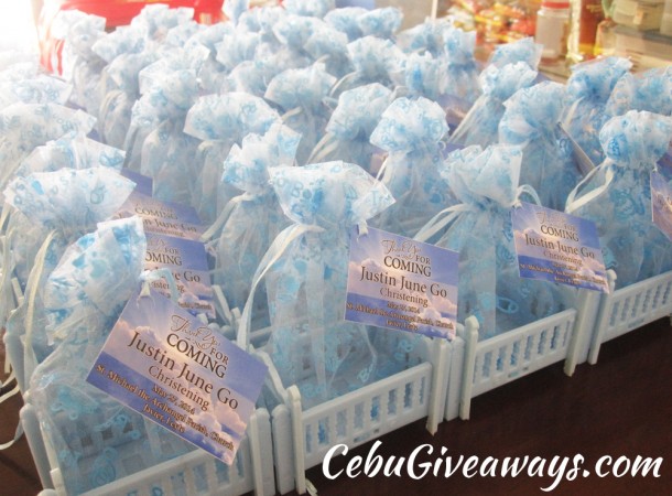 Christening Giveaways (Crib) for Justin Go