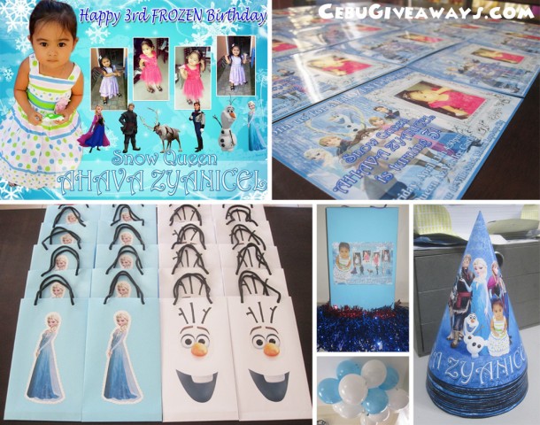 Frozen Theme Personalized Birthday Items