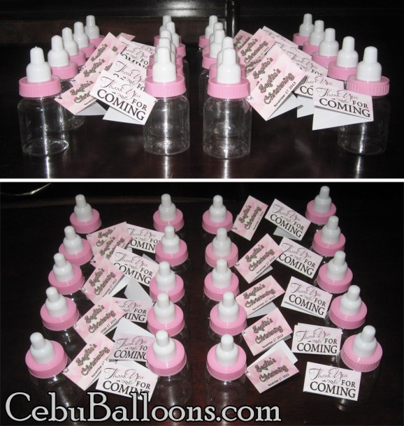 Girl Christening Feeding Bottle Giveaways