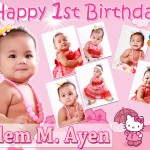Klem Ayen's 1st Birthday Tarp Layout (Hello Kitty)