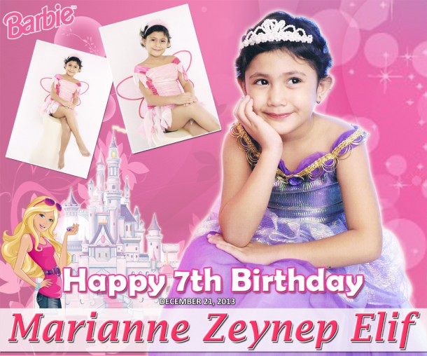 Marianne Zeynep Elif's Barbie Theme Tarpaulin Layout