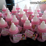 Baby Bottle Giveaways with Figurine for Zoey Nicole's Christening