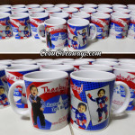 Personalized White Mugs for Aaron Joaquin's Captain America Birthday Party